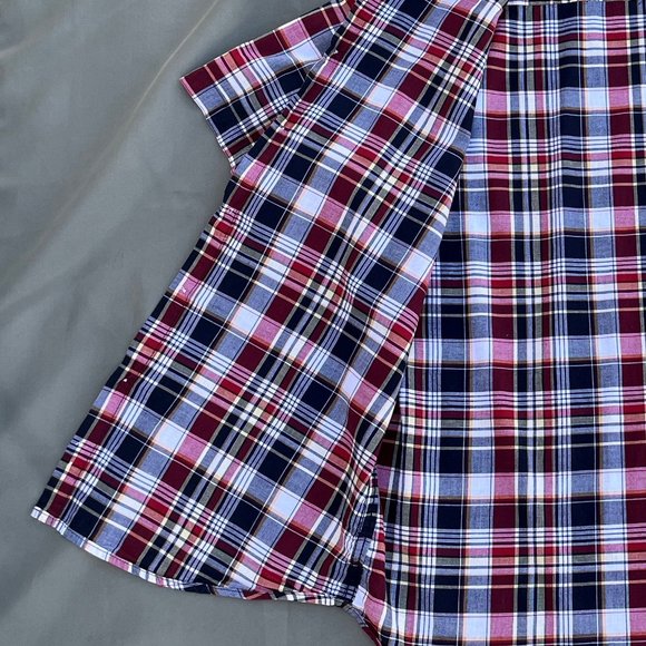 Old Navy Red Multicolor Plaid Button Down Shirt Men Size Large - Picture 12 of 13